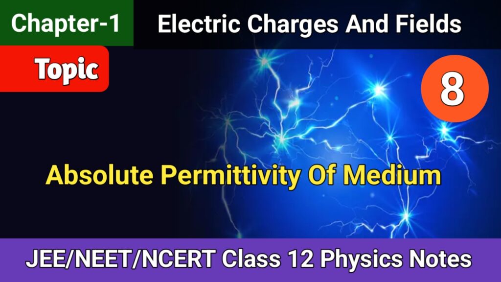 Absolute permittivity of medium