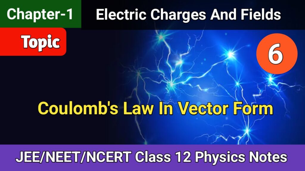Coulombs law in vector form