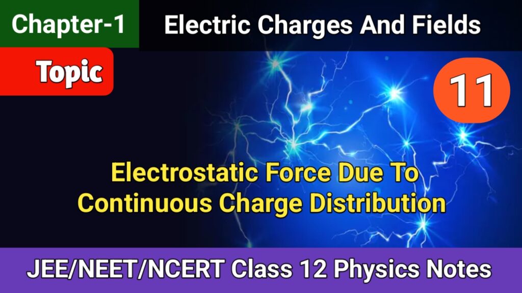 Electrostatic force due to continuous charge distributio