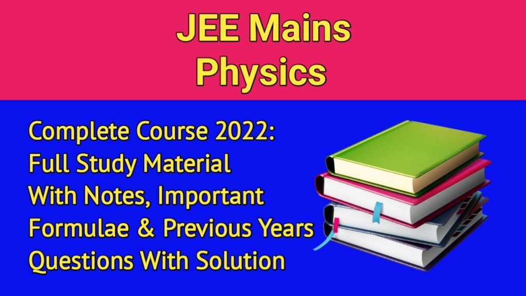 JEE Mains Physics 