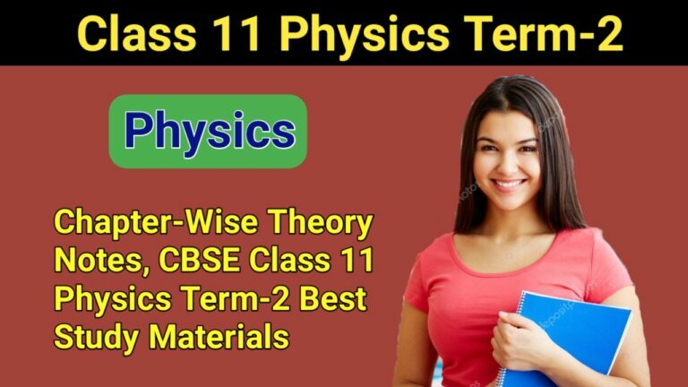 CBSE Class 11 Physics Term 2 Study Materials » Maths And Physics With ...