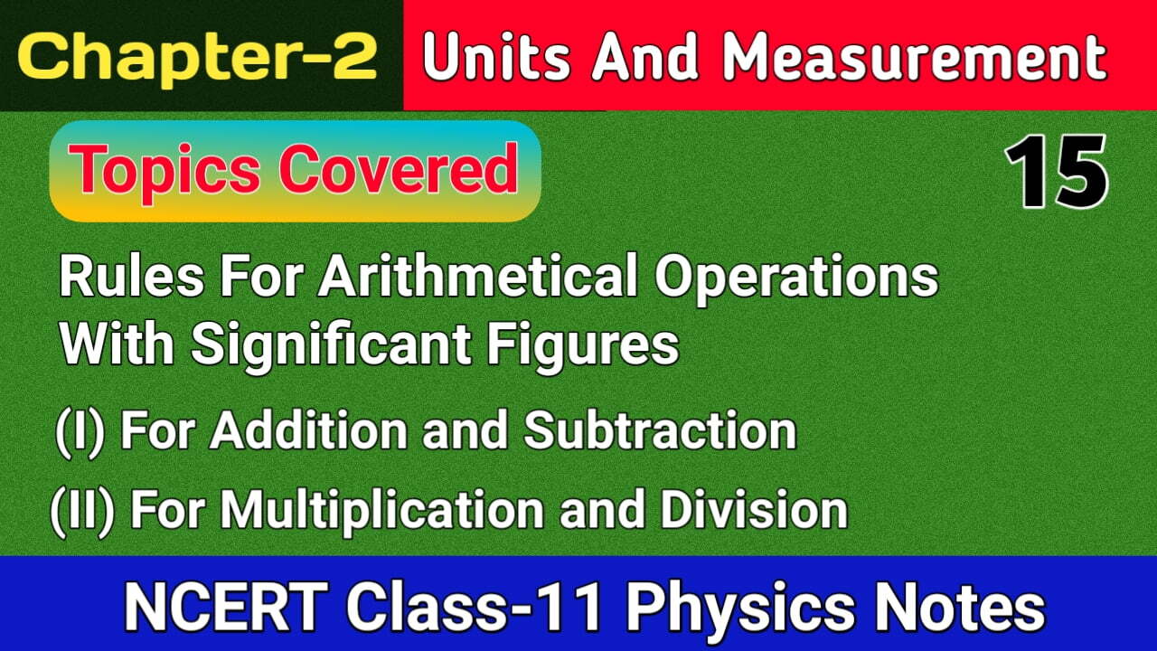 Arithmetical Operations With Significant Figures