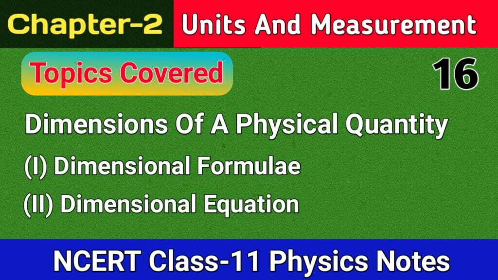 Dimensional analysis and its applications