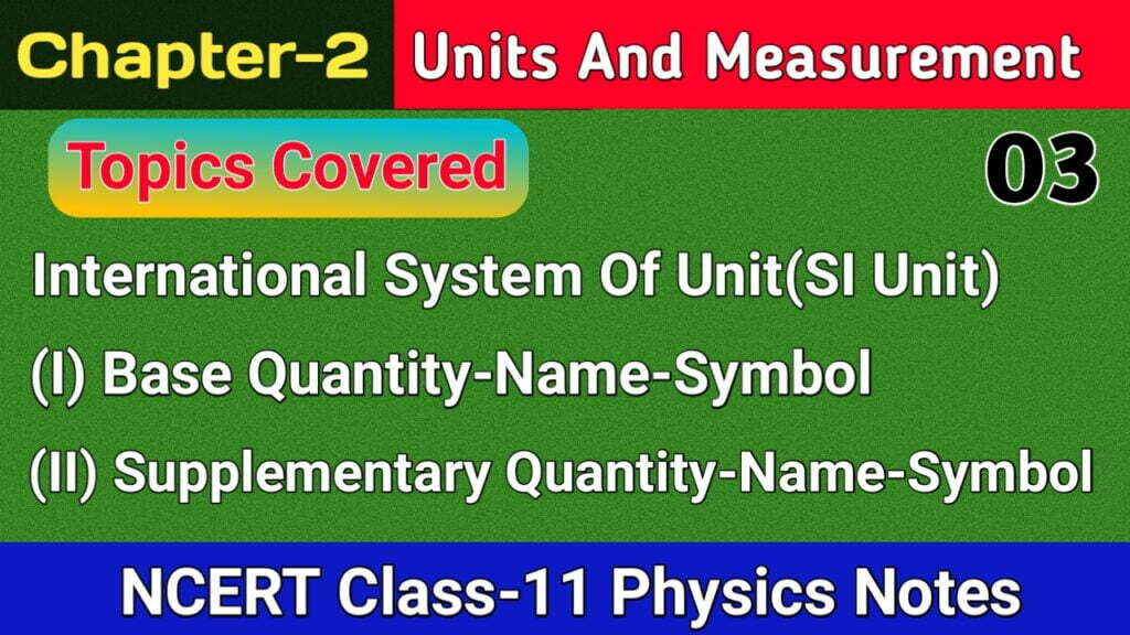 International System Of Unit