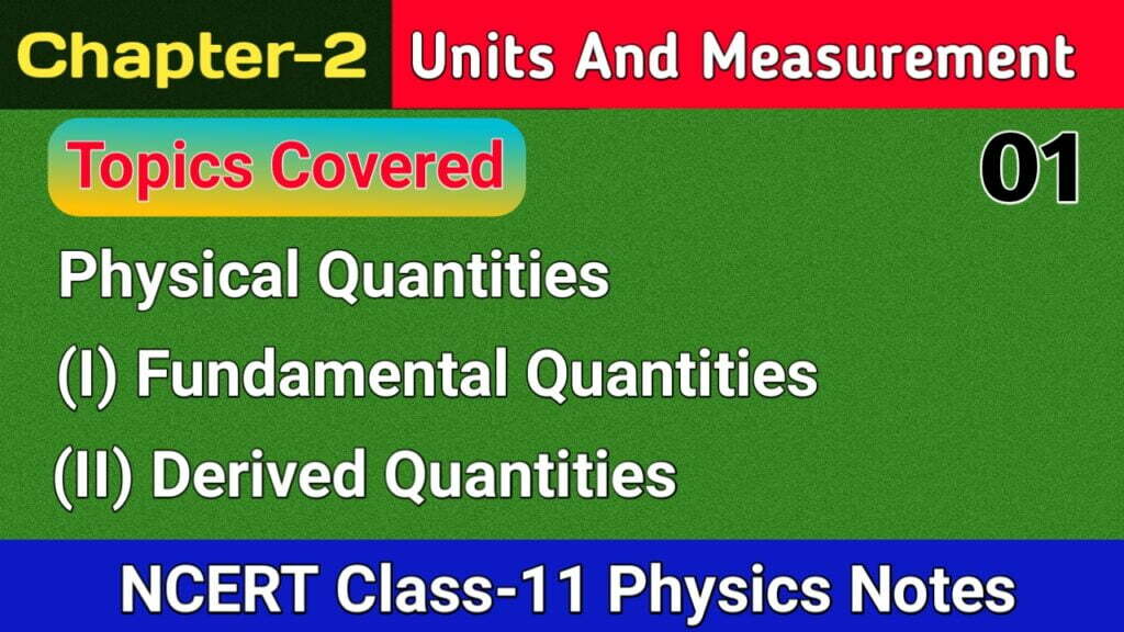 Physical quantities