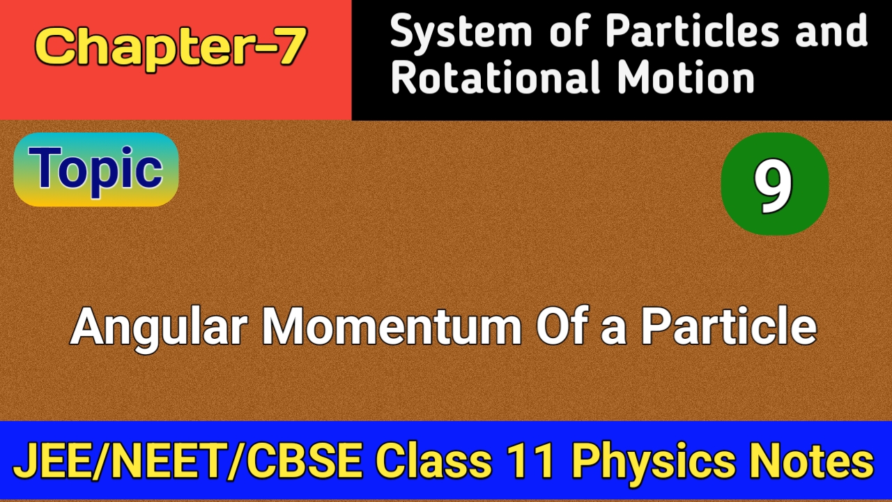 Angular Momentum Of A Particle » Maths And Physics With Pandey Sir