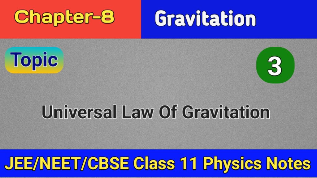 Universal law of gravitation