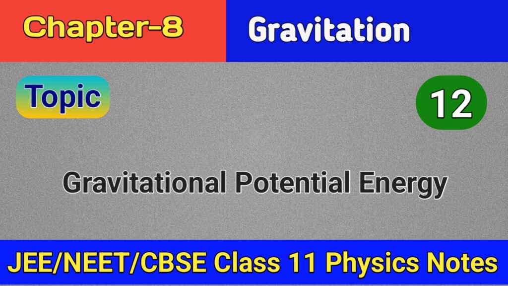 Gravitational potential energy 1