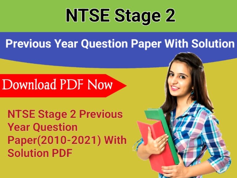 Ntse Stage 2 Previous Year Question Paper With Solution Pdf Maths And Physics With Pandey Sir