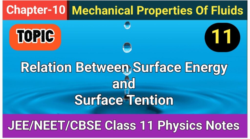 Relation between surface energy and surface tension